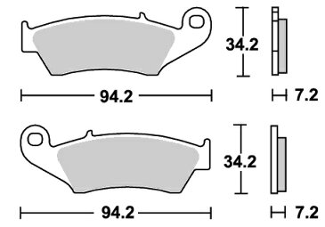 CRF450R レーシングオフロード（シンター）ブレーキパッド フロント用 694RSI SBS（エスビーエス）