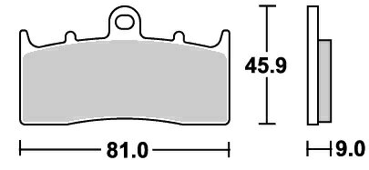 BMW R850R（03年～） ストリートエクセル（シンター）ブレーキパッド フロント用 778HS SBS（エスビーエス）
