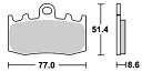 BMW R1150RT WITH INTEGRAL ABS（01年～） ストリート（セラミック）ブレーキパッド フロント用 796HF SBS（エスビーエス）