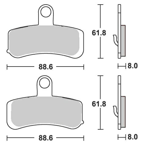 853HS ストリートエクセル（シンター）ブレーキパッド SBS（エスビーエス）