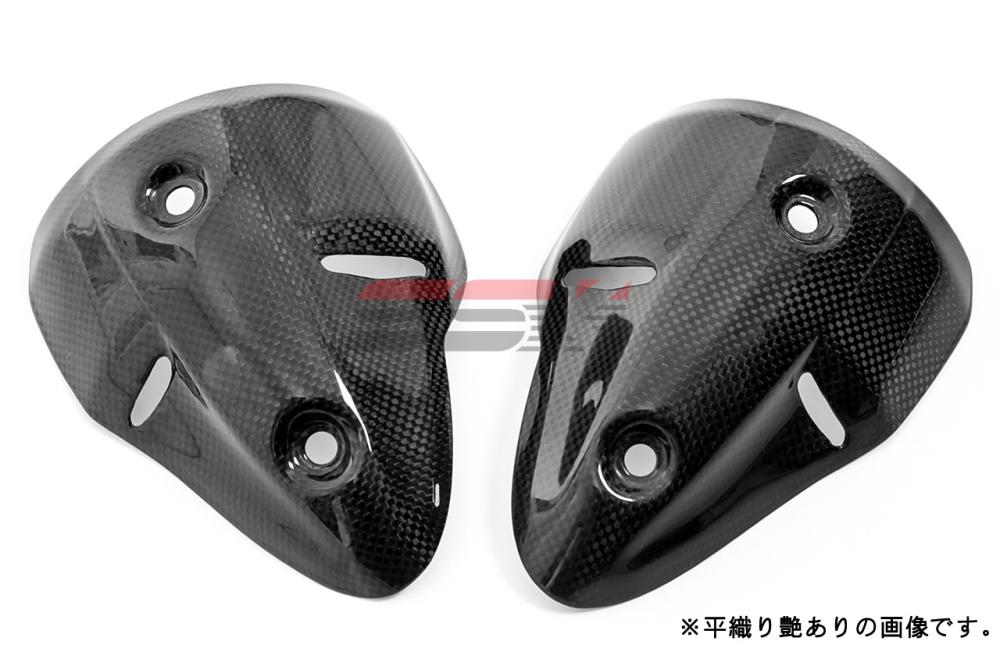 DUCATI Monster 696（〜09年） サイレンサーヒートガード 左右セット ドライカーボン 綾織り艶あり SSK SPEEDRA（スピードラ）