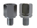 ネジ径変換アダプター(クロームメッキ10mm正ネジ→8mm正ネジ) タナックス(TANAX)