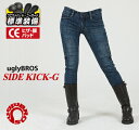 UB1014 モトパンツ サイドキック-G レディースジーンズ ブルー 28インチ uglyBROS(アグリブロス)