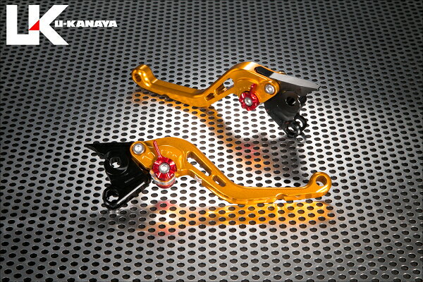 Aprilia SHIVER750/GT（07年～） スタンダードタイプ ショートアルミビレットレバーセット（ゴールド） U-KANAYA