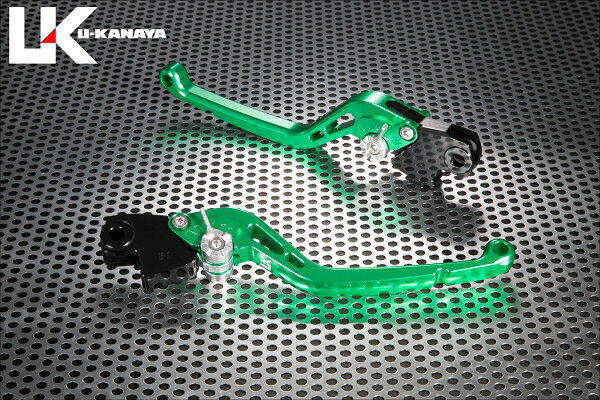 BMW F700GS（13年～） スタンダードタイプ ロングアルミビレットレバーセット（グリーン） U-KANAYA