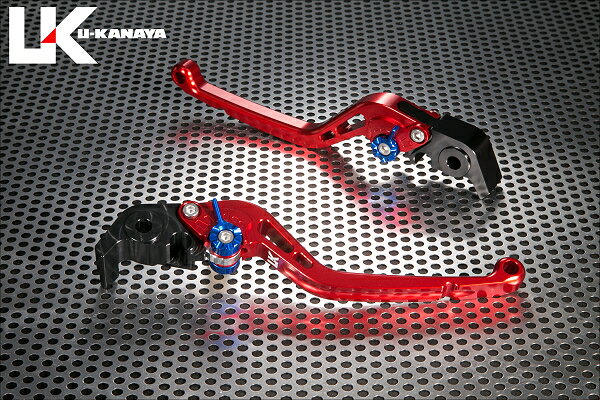 DUCATI Monster1200S（14年～） スタンダードタイプ ロングアルミビレットレバーセット（レッド） U-KANAYA