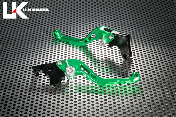 MT-07 スタンダードタイプ ショートアルミビレットレバーセット（グリーン） U-KANAYA