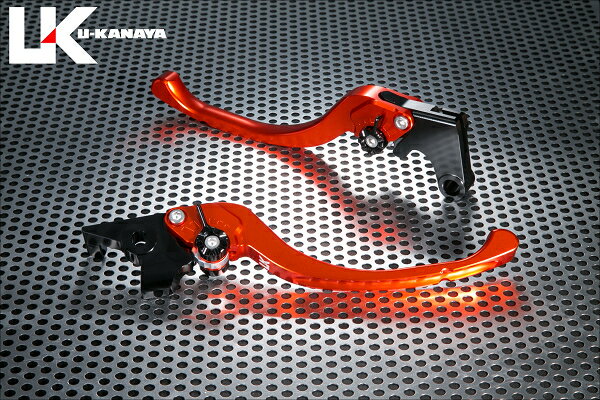NSR250R ツーリングタイプ アルミビレットレバーセット（オレンジ） U-KANAYA