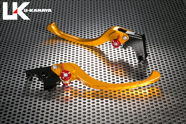 Z750（04～06年/S（05～07年） ツーリングタイプ アルミビレットレバーセット（ゴールド） U-KANAYA