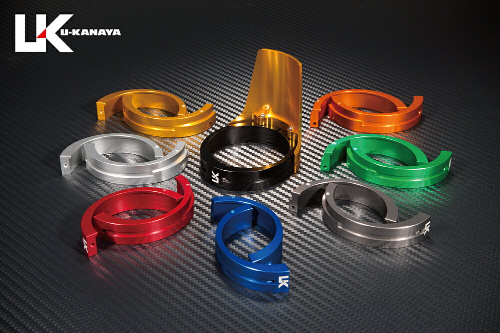 CB750 （RC42） アルミビレットフロントフォークガード （ゴールド） U-KANAYA