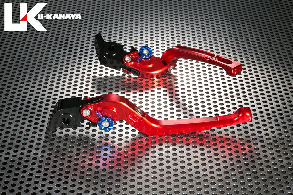 ZX-10R（16年～） 可倒式Rタイプ アルミビレットレバーセット（レッド） U-KANAYA