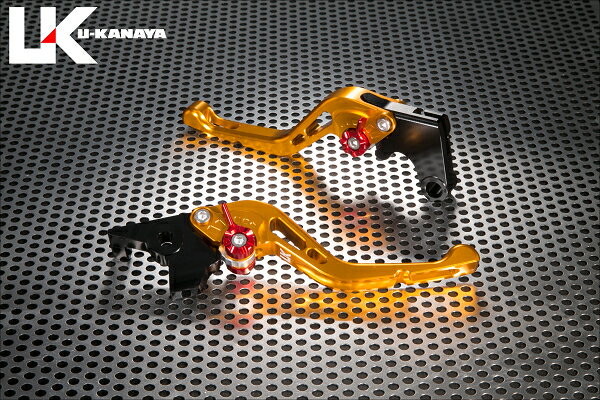 ヴェルシス650（VERSYS）09～14年 GPタイプ ショートアルミビレットレバーセット（ゴールド） U-KANAYA
