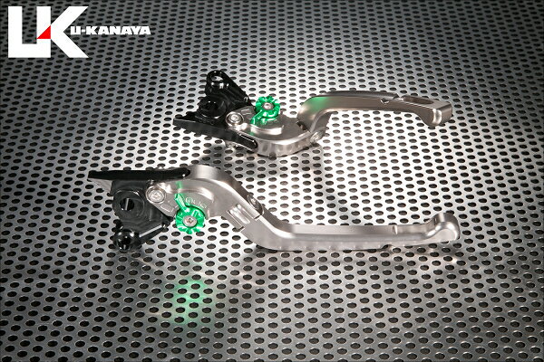 KTM 690DUKE（デューク）14年～ 可倒式Rタイプ アルミビレットレバーセット（チタンカラー） U-KANAYA