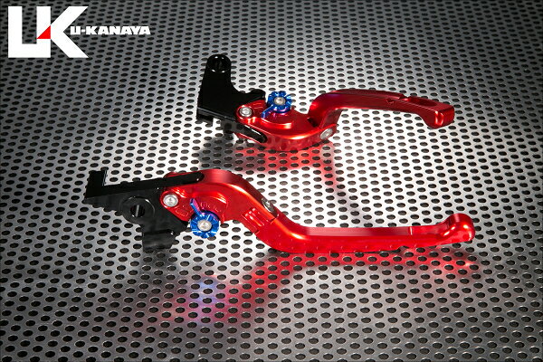 TRIUMPH Sprint RS（スプリント）04～09年 可倒式Rタイプ アルミビレットレバーセット（レッド） U-KANAYA