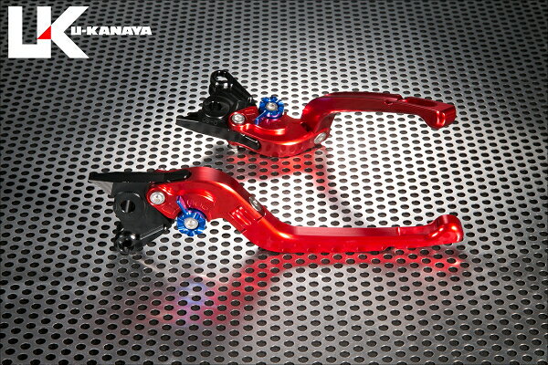 グランドマジェスティ400（SH04J） 可倒式Rタイプ アルミビレットレバーセット（レッド） U-KANAYA