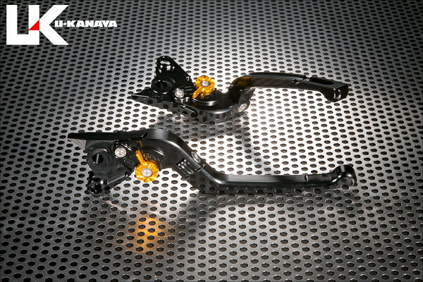 グランドマジェスティ400（SH06J） 可倒式Rタイプ アルミビレットレバーセット（ブラック） U-KANAYA