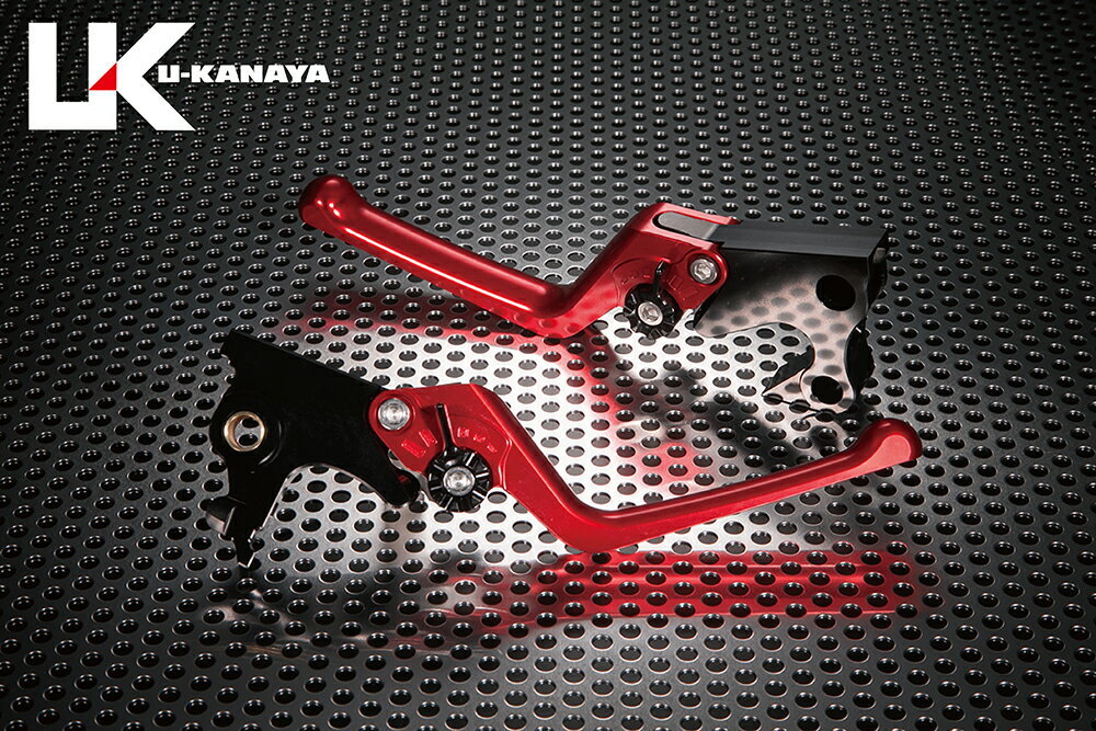 スポーツスター（SPORTSTER） ストリートタイプ アルミビレットレバーセット（レッド） U-KANAYA