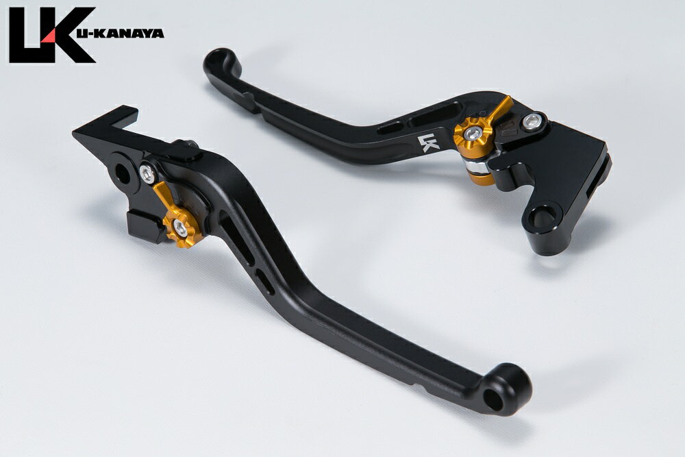 バイク用品 ハンドル レバーユーカナヤ U-KANAYA レバーセット STD ショート BK BK モンキー125 18-HO078-042-0201 4549950947325取寄品