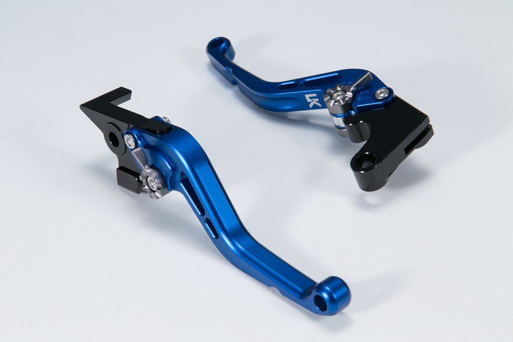 SV650・S（99～09年） スタンダードタイプ ショートアルミビレットレバーセット マットブルー U-KANAYA