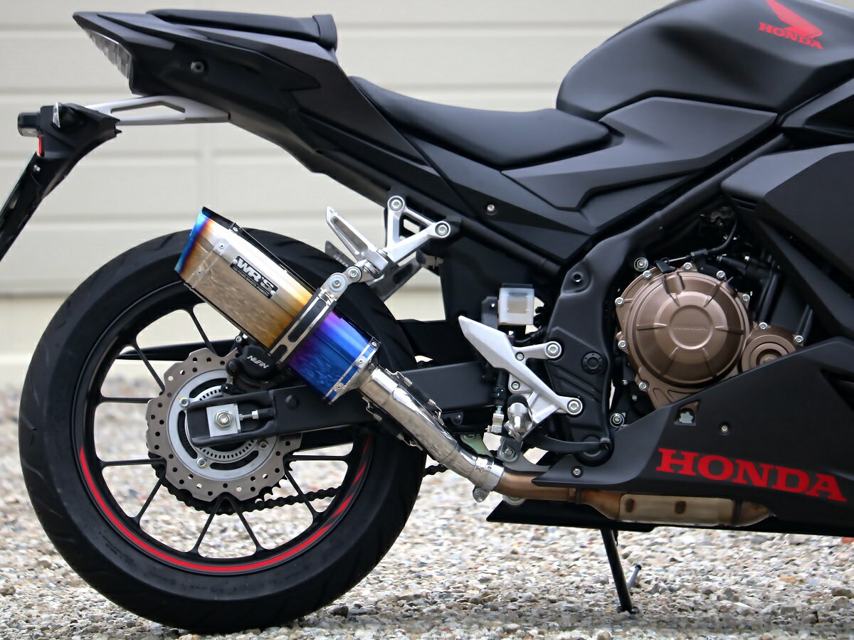CBR400R（2BL-NC56） SS-OVALスリップオンマフラー 焼き色タイプ WR'S（ダブルアールズ）