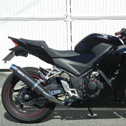 CBR250R（14年〜） リアエキゾーストマフラー カーボン（ラウンドタイプ）JMCA認証 WR'S（ダブルアールズ）