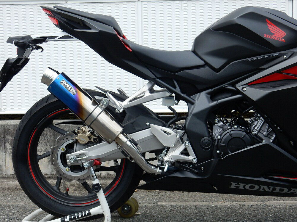 CBR250RR（2BK-MC51） リヤエキゾースト ラウンドタイプ （ステンレス/チタン焼き色）スリップオンマフラー 政府認証 WR'S（ダブルアールズ）