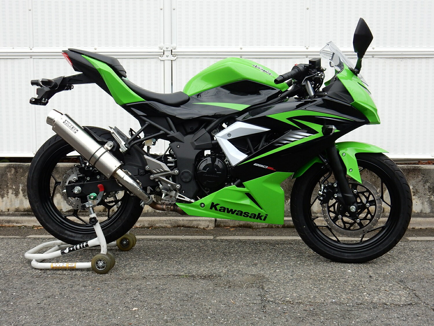 Ninja250SL（ニンジャ） リアエキゾーストマフラー ラウンド チタン WR'S（ダブルアールズ）