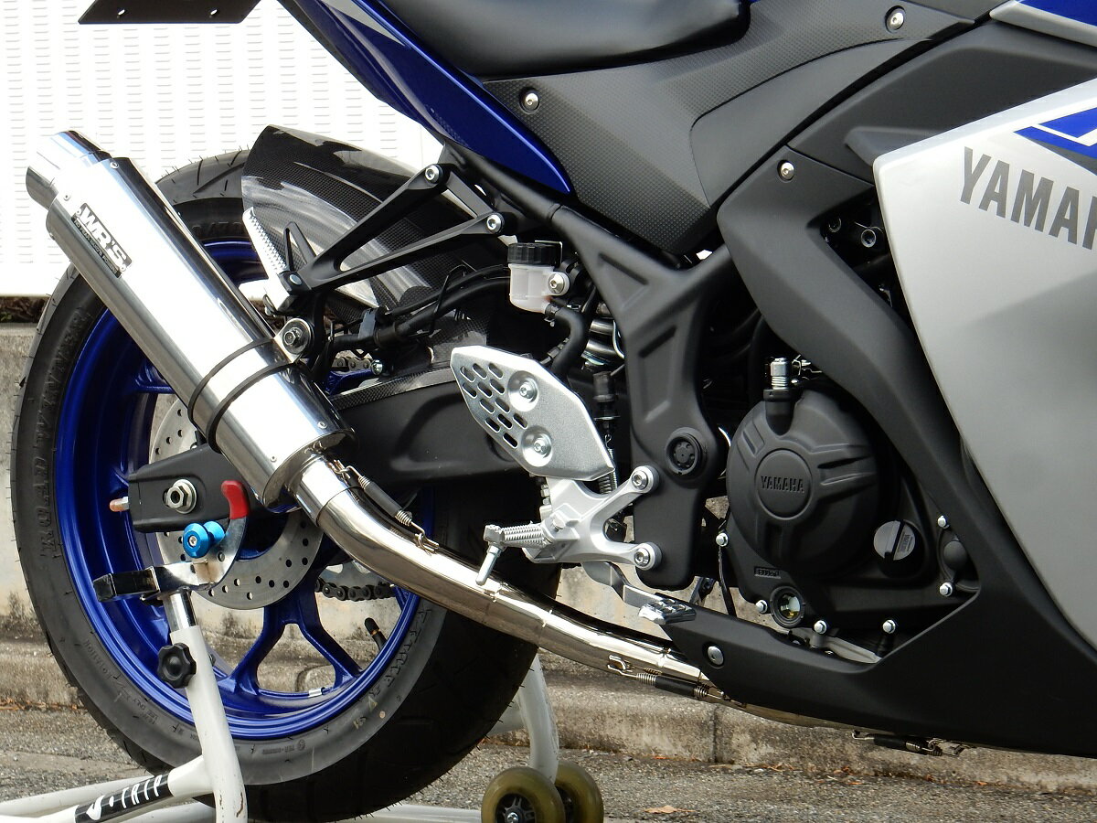 YZF-R25（JBK-RG10J） ステンレスラウンドフルエキゾーストマフラー ステンレスサイレンサー WR'S（ダブルアールズ）