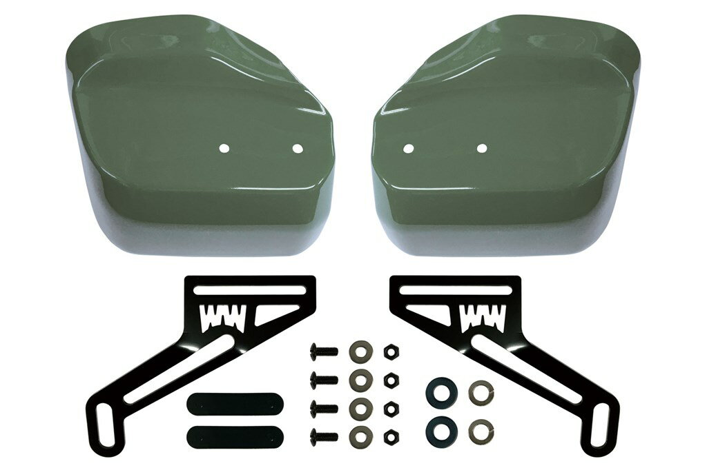 CT125ハンターカブ（2BJ-JA55/8BJ-JA65） 大型ナックルガード（パールオーガニックグリーン塗装） WORLD WALK（ワールドウォーク）
