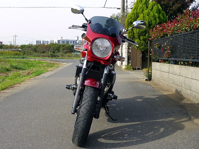 SR400 汎用ビキニカウル DS-01 タイプエアロ スモークスクリーン（ディープレッドメタリックk）コード：0918 WORLD WALK（ワールドウォーク）