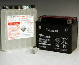 ZZR400 YTX12-BS（YTX12-BS互換）メンテナンスフリーバッテリー 液入り充電済 台湾ユアサ