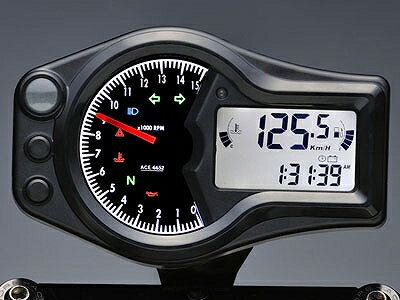 ACEWELL エースウェル ACE-6652 多機能 デジタルメーター 15000rpm スピードメーター タコメーター ACE..