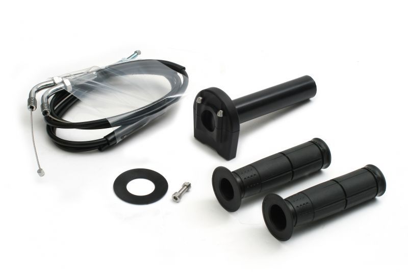 アクティブ 1063122 汎用スロットルキット タイプ3 メッキ金具 ブラック 巻取φ28 900mm