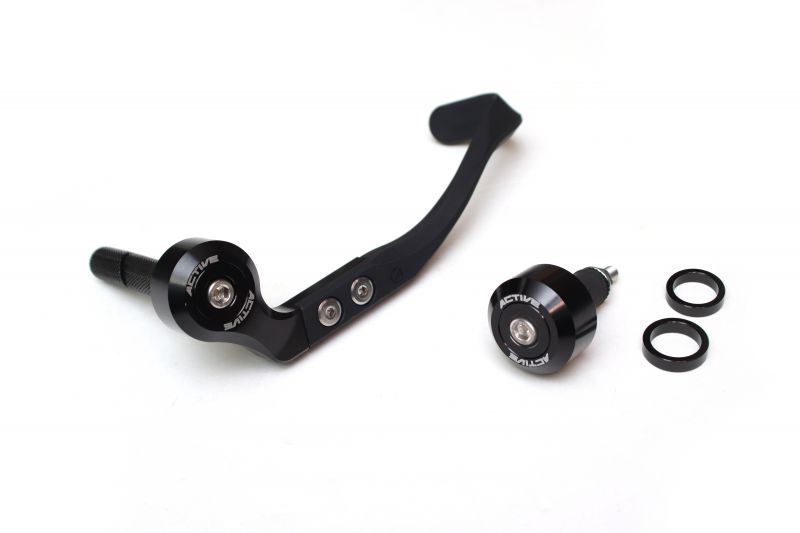 アクティブ 30801013 ブレーキレバーガード&バーエンド フルセット ブラック ハンドル内径φ13.5〜15.25..