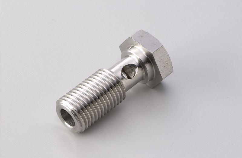 ■商品説明 バンジョーフィッティングのリペアバンジョーボルトとして使用します。 仕様 寸法 A：12mm B：14mm C：1.25mm カラー：ステンレス ■画像の注意点 ※画像はイメージです。サイズ、カラー違いの商品を含みます。製品のデザインや仕様は予告なく変更することがあります。ご了承ください。 注意事項 ※使用時は必ずワッシャーをお使いください。 ●対応車種に記載している車種でも年式、型式によっては一部取り付けができない場合があります。 ●商品の詳細な情報につきましては、ご注文前に必ずメーカーのホームページなどでお確かめください。 ●お使いのPCや携帯電話などの環境により画像の商品と若干の色目が異なる事があります。 ●人気商品につき在庫を切らす事があります。 ●一部の商品はメーカー取り寄せとなり廃盤、または欠品中の場合があります。 ●お急ぎの方は必ず、在庫の確認をお願いします。アクティブ AC85586 #6 ステンレスバンジョーボルト ステンレス 12×P1.25