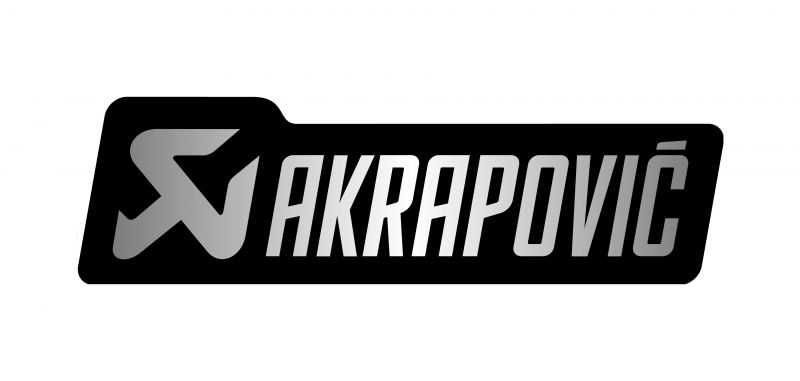 AKRAPOVIC アクラポビッチ P-HST4ALMONO アルミ耐熱ステッカー 横 モノトーン 40×135mm シール マフラー アクセサリー