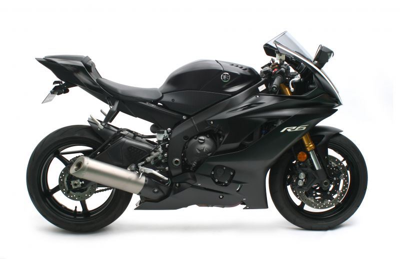 バイクマン 楽天市場店のアクティブ 1153063 フェンダーレスキット LEDナンバー灯付き ブラック YZF-R6 ナンバー取付ステー 外装 パーツ ACTIVE｜アングル3