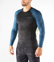 VIRUS ヴァイラス SW110720-BLK-l ロングスリーブ コンプレッション(SiO2) メンズ ブルーカモ L 長袖 インナー 下着 ボンサイモト