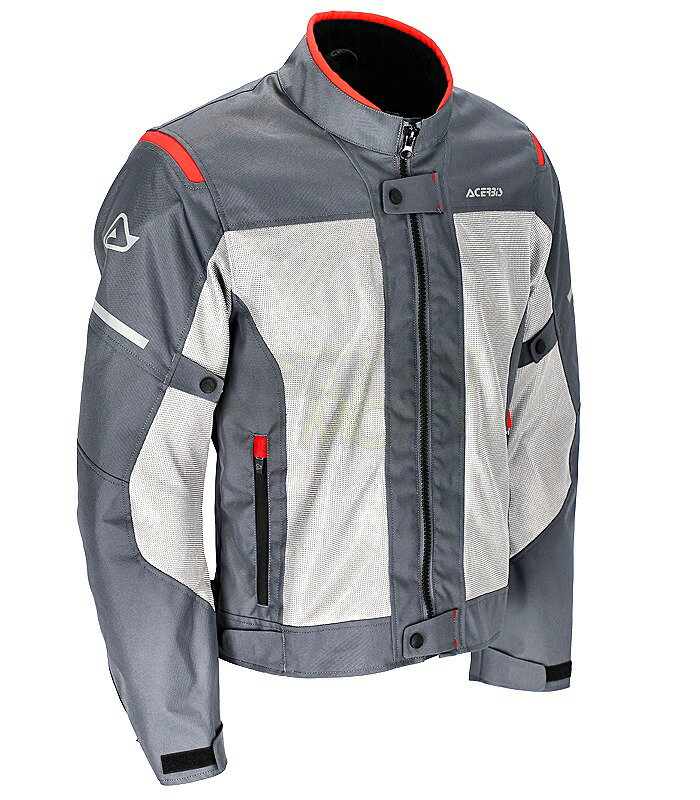 ACERBIS アチェルビス 0023744 メッシュ ラムジー ベンティッド2.0 ジャケット グレー/レッド XL 上着 ジャンパー 春夏秋
