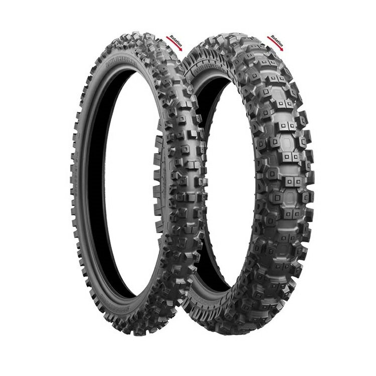 ブリヂストン MCS00727 X30R バトルクロス 110/100-18 64M バイク タイヤ ※1本単位での販売です。製造年月日の指定はできません。ご了承ください。 ※ご注文の際は必ず実際に装着されているタイヤサイズをご確認のうえご注文下さい。 ※一部メーカー取り寄せ商品があります。 ※メーカーに在庫が無い場合は、折り返し納期をご連絡させて頂きます。 商品の詳細な情報については、メーカーサイト（www.bridgestone.co.jp/products/tire/mc/index.html）でご確認ください。 画像はイメージ画像となります。 掲載されている製品のデザイン、価格は予告なく変更することがありますので、ご了承ください。 ご注意 適合(車種・年式・型式など)を必ずご確認の上、ご注文下さい。 人気商品に付き稀に在庫を切らす事があります。 一部メーカー取り寄せ商品があります。 お急ぎの方は必ず,在庫の確認をお願いします。 お使いのPCや携帯電話などの環境により画像の商品と若干の色目が異なる事があります。ご了承ください。ブリヂストン MCS00727 X30R バトルクロス 110/100-18 64M バイク タイヤ