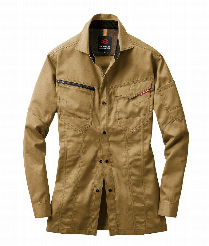 BURTLE バートル 1715 長袖シャツ カーキ 4Lサイズ オールシーズン ユニセックス 制電ケア 作業服 作業着 ユニホーム 1701/1711シリーズ