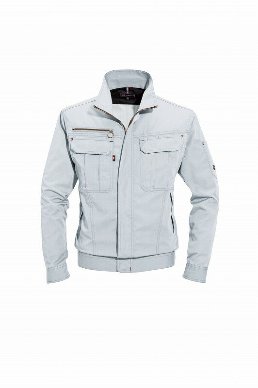 BURTLE バートル 6101 長袖ジャケット シルバー 3Lサイズ 春夏用 ユニセックス 上着 ブルゾン 制電ケア 作業服 作業着 ユニホーム 6101シリーズ