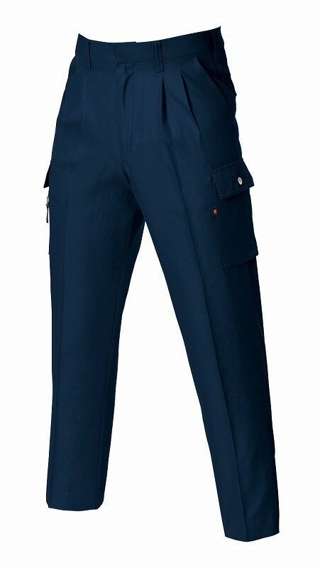 BURTLE バートル 7036 ツータックカーゴパンツ ネイビー 73サイズ 春夏用 メンズ ズボン 形態安定 吸汗..