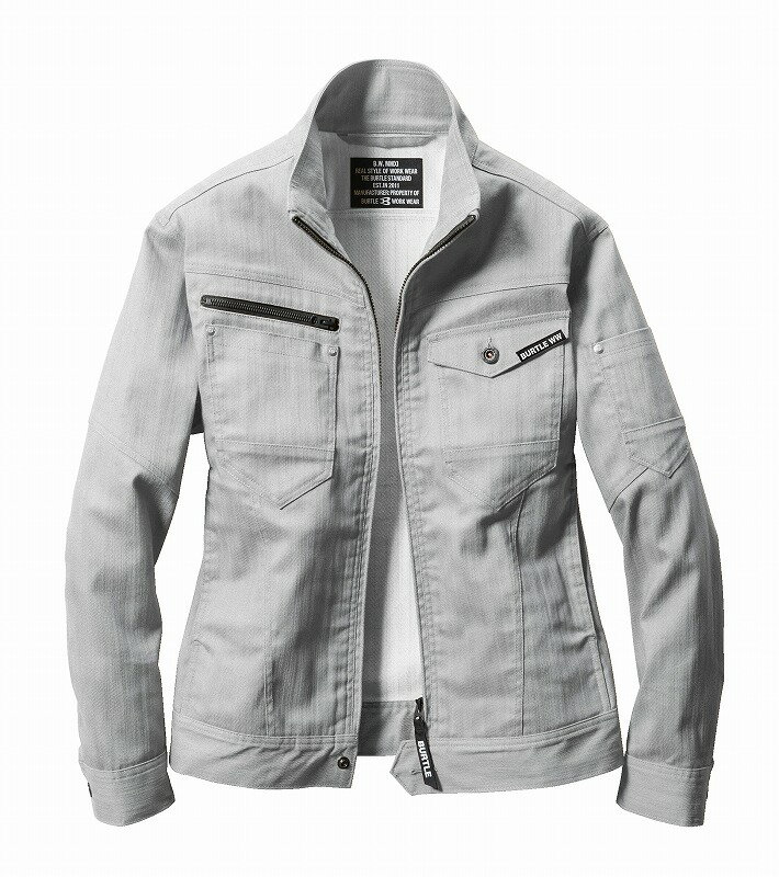 BURTLE バートル 1801 長袖ジャケット シルバー 3Lサイズ ユニセックス 秋冬用 ブルゾン ストレッチ 制電ケア 作業服 作業着 ユニホーム 1801シリーズ