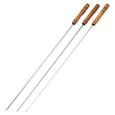キャプテンスタッグ M0408 ビッグマウント 木柄バーベキュー串 角棒 440mm 3本入 アウトドア キャンプ M-0408 M-408