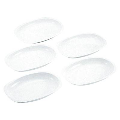 キャプテンスタッグ M9518 抗菌小判型カレー皿 5枚入 皿 さら 食器 バーベキュー アウトドア キャンプ M-9518