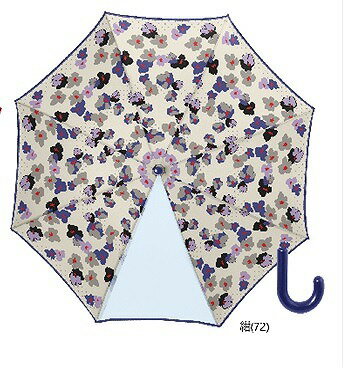 MOF-640B-C50 フラワープリント 子供用傘 イエロー 55cm キッズ 小学生 女の子 雨傘 長傘 透明窓 花柄