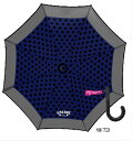 RE-181B-C72 ドットプリント 子供用傘 ネイビー 55cm キッズ 小学生 女の子 雨傘 長傘 水玉