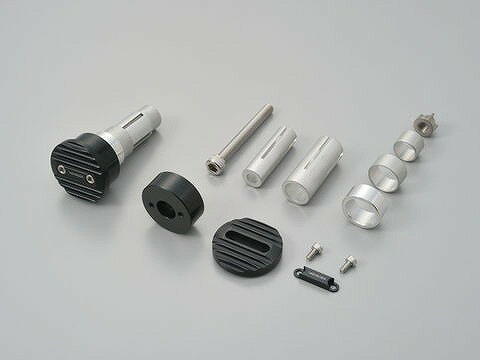 デイトナ 16825 ハイサイダー バーエンドミラーアダプター ウェーブ ブラック 汎用タイプ 左右セット φ12〜φ22.0 バーエンドミラー ミラー アダプター ハンドルバーエンド