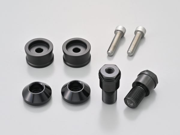 デイトナ 49248 アルミビレット ミドルウェイトバーエンド ハイディッシュ M16タイプ ブラック YAMAHA車 エンドプラグ バーエンドウェイト バイクパーツ(2)